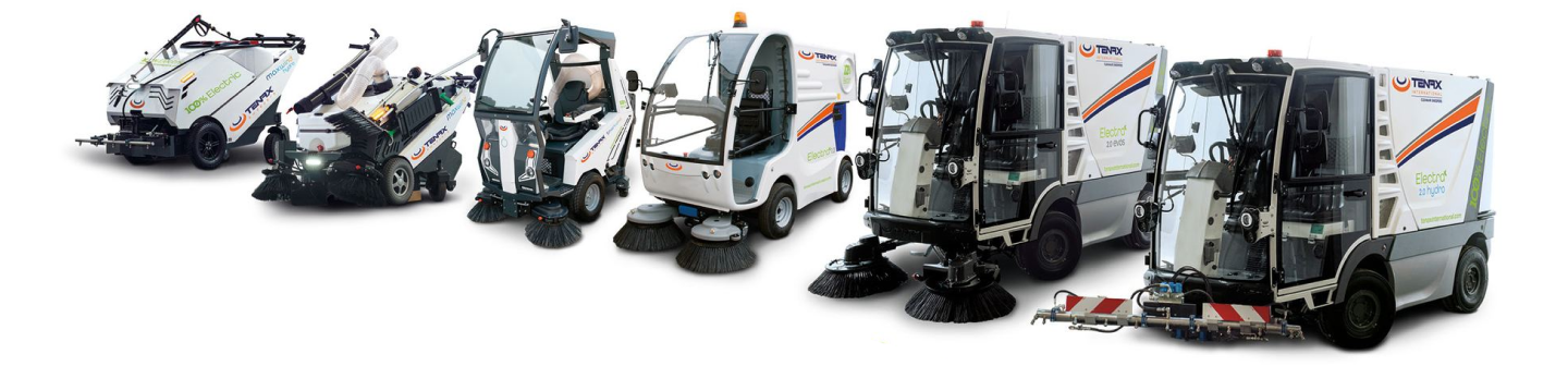 Tenax 100% electric sweeper lineup